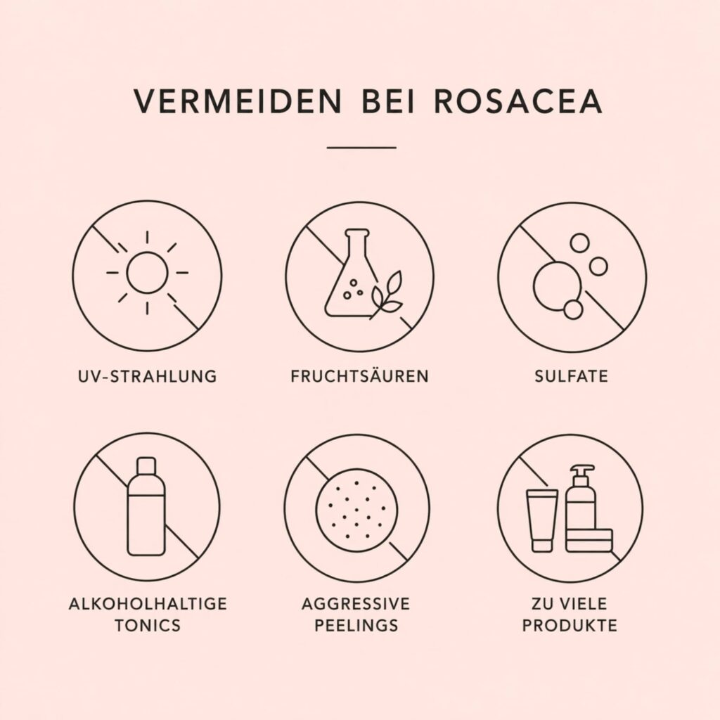 Vermeiden bei Rosacea